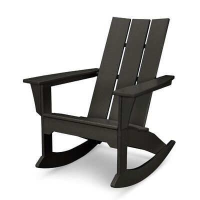 POLYWOOD Modern Plastic Rocking Adirondack Chair Reviews Wayfair   Modern Plastic Rocking Adirondack Chair 